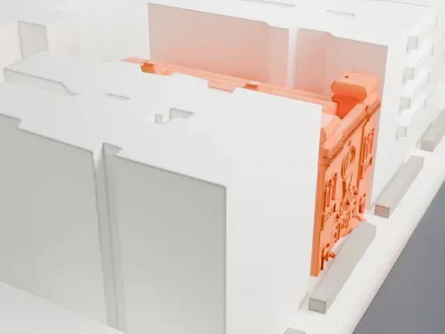 New Bethel Way of the Cross Church of Christ model, West view