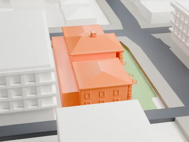 New Brunswick Main Post Office model, East view