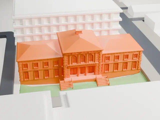 New Brunswick Main Post Office model, North view