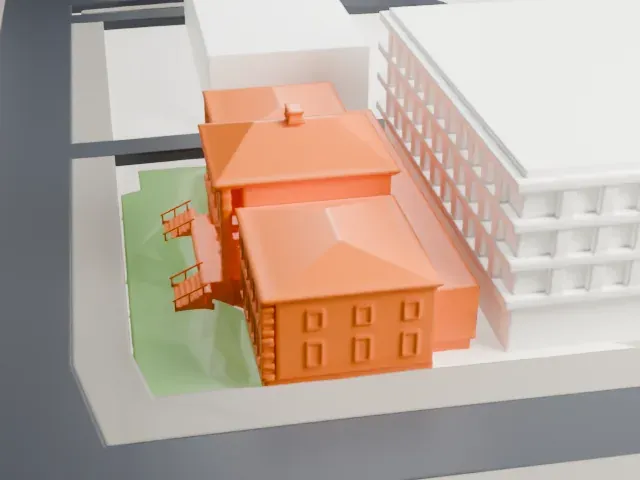New Brunswick Main Post Office model, West view