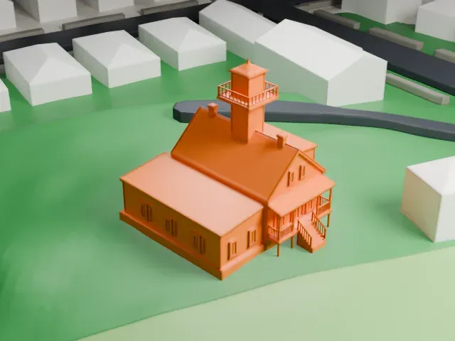 New Dorp Light model, North view