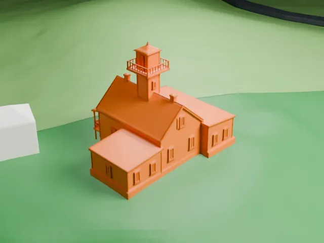New Dorp Light model, South view
