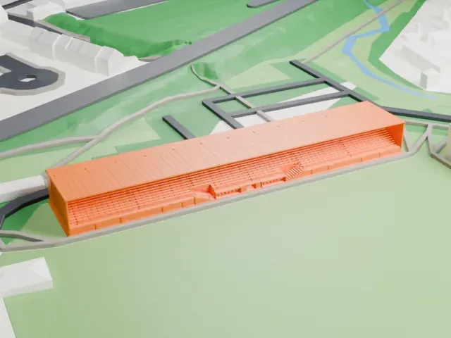 New Douglas Park model, East view
