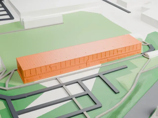 New Douglas Park model, West view