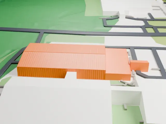 New England Air Museum Hangars model, North view