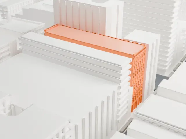 New Era Building model, North view