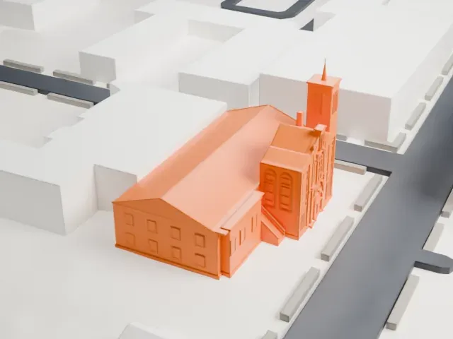 New Hope Baptist Church, Newark model, East view