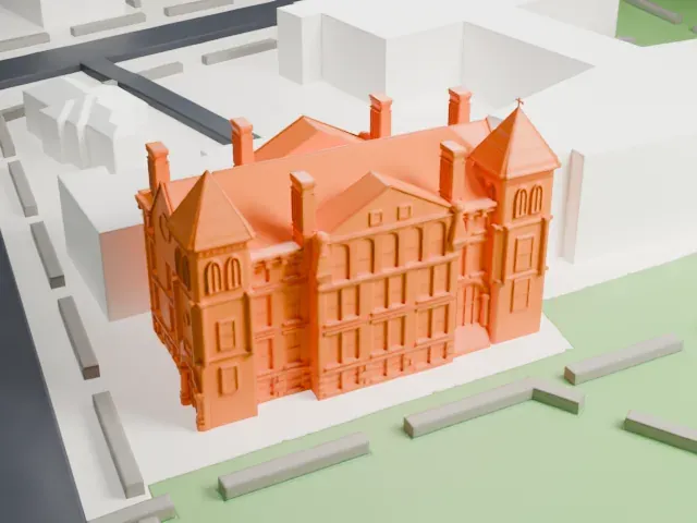 New Jersey Hall model, East view