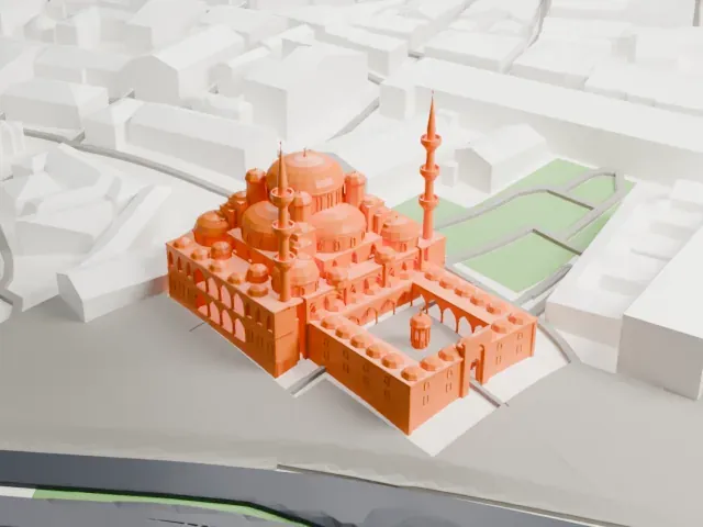 New Mosque, Istanbul model, North view