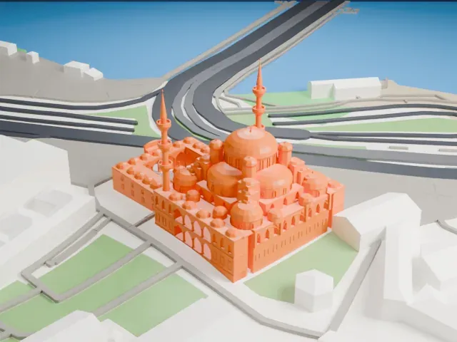 New Mosque, Istanbul model, South view