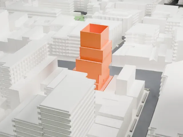 New Museum model, East view