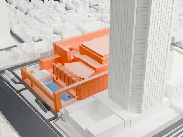 New National Theatre Tokyo model, East view