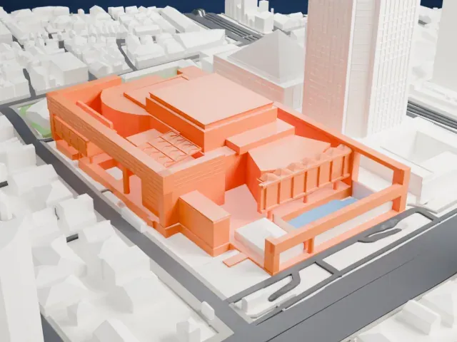 New National Theatre Tokyo model, South view