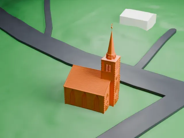 New North Reformed Low Dutch Church model, West view