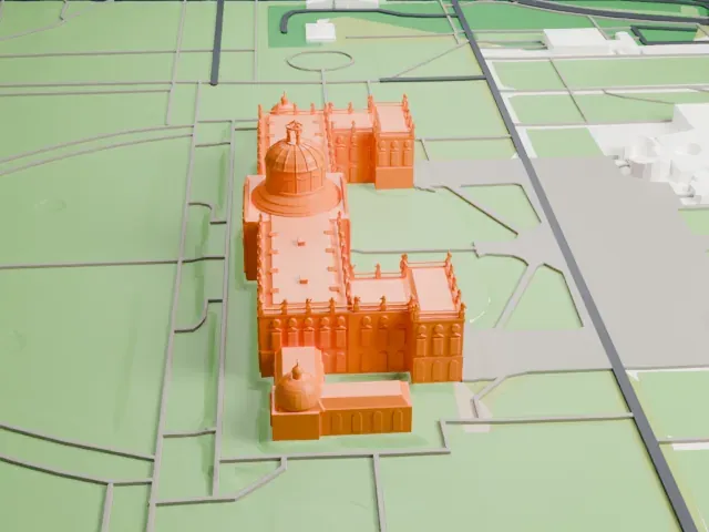 New Palace, Potsdam model, North view