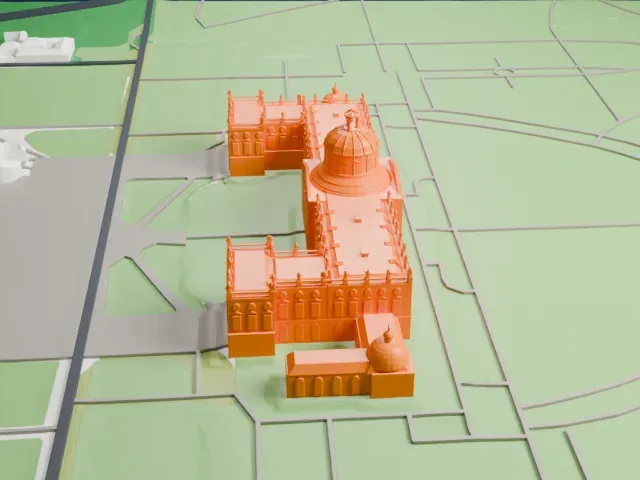 New Palace, Potsdam model, South view