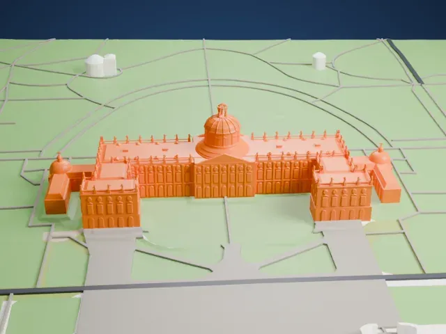 New Palace, Potsdam model, West view