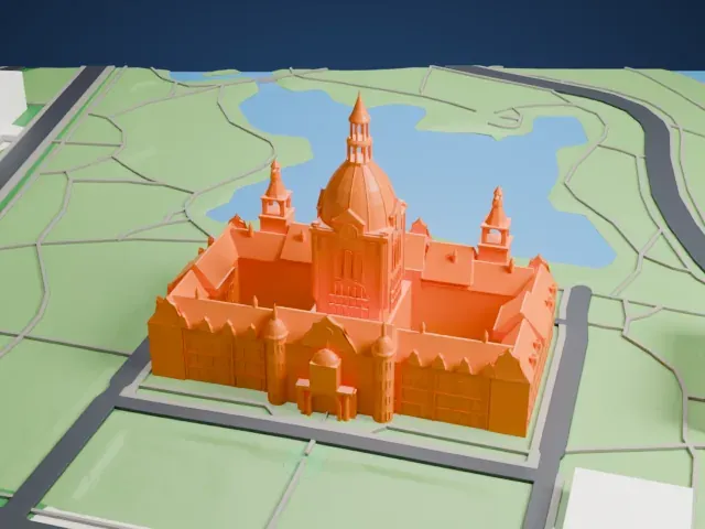 New Town Hall (Hanover) model, North view