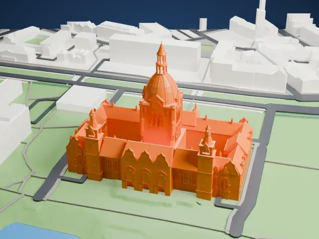 New Town Hall (Hanover) model, South view