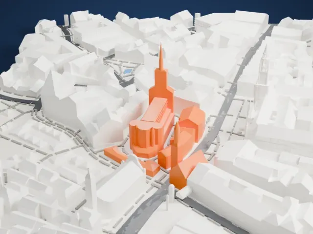 New Town Hall (Munich) model, East view
