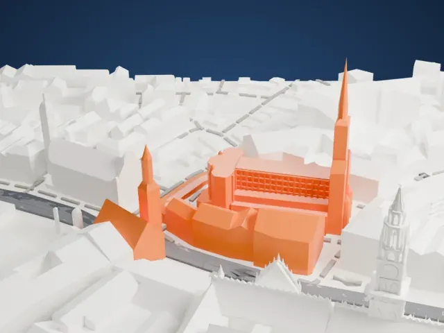 New Town Hall (Munich) model, North view