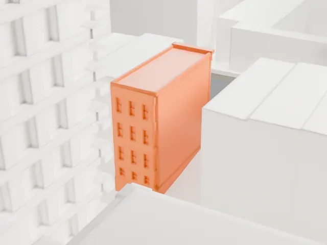 New York Amsterdam News Building model, North view