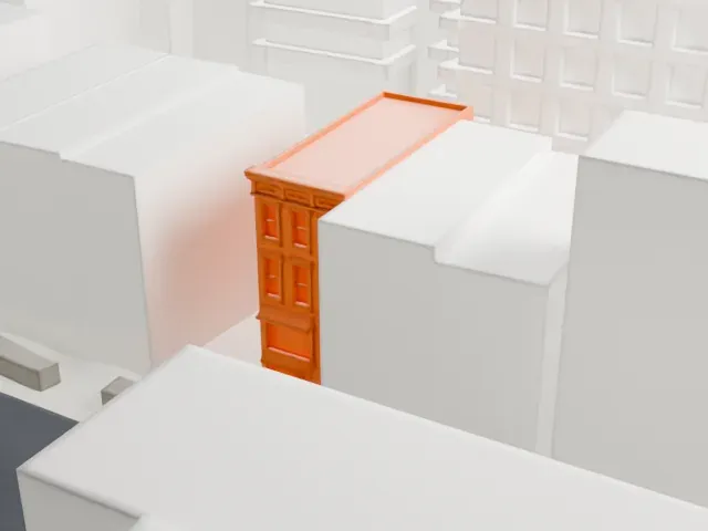New York Amsterdam News Building model, South view