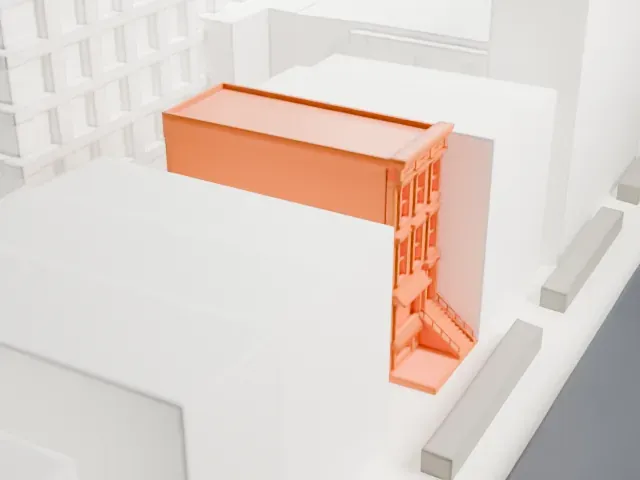 New York Amsterdam News Building model, West view