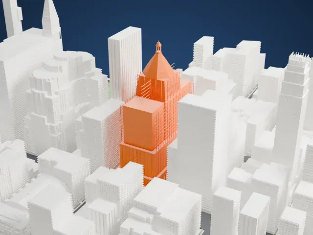 New York Life Building model, East view