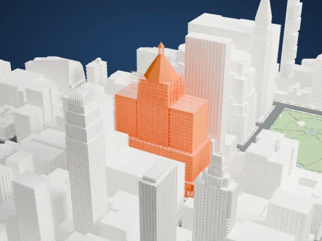 New York Life Building model, North view