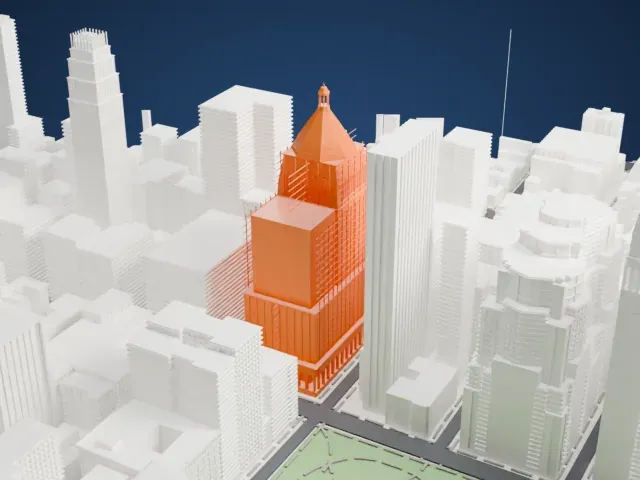 New York Life Building model, West view