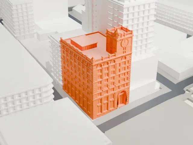 New York Life Insurance Building model, West view
