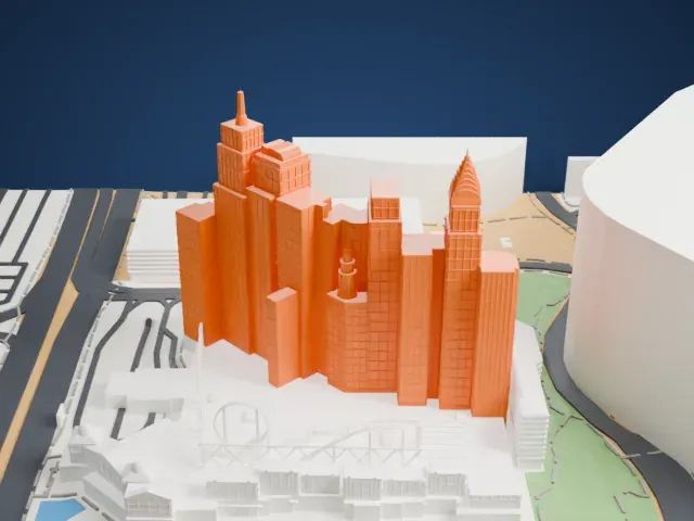 New York-New York Hotel and Casino model, East view