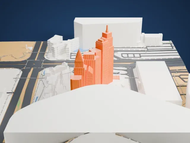 New York-New York Hotel and Casino model, North view