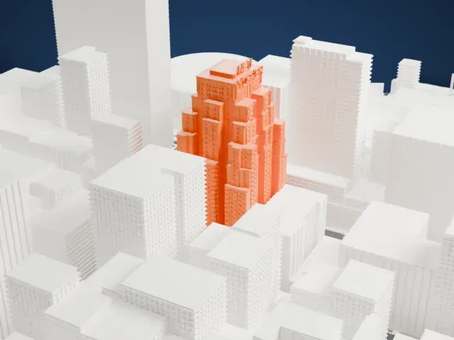 New Yorker Hotel model, North view