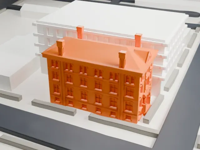 Newark Female Charitable Society model, South view