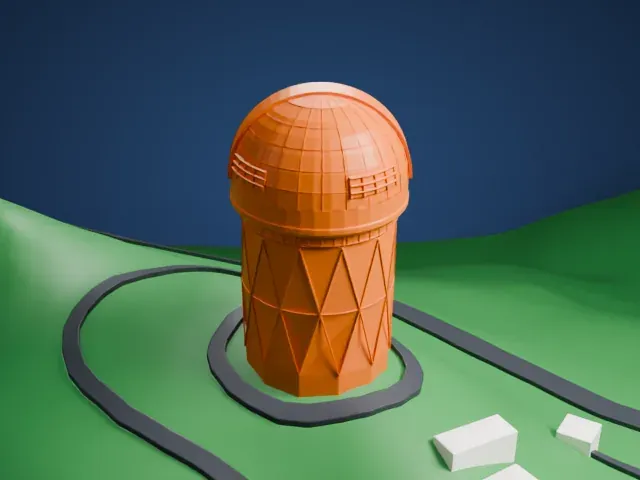 Nicholas U. Mayall Telescope model, West view
