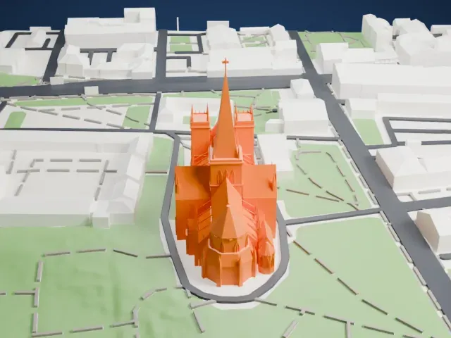 Nidaros Cathedral model, East view