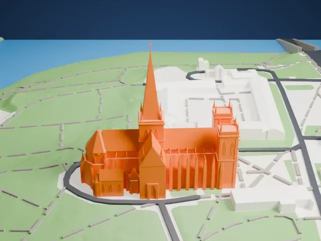 Nidaros Cathedral model, North view