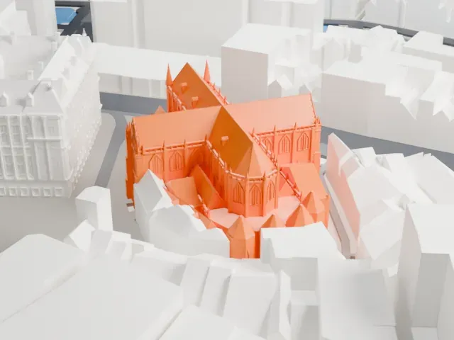 Nieuwe Kerk, Amsterdam model, East view