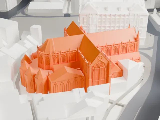 Nieuwe Kerk, Amsterdam model, North view