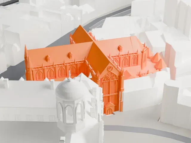Nieuwe Kerk, Amsterdam model, South view