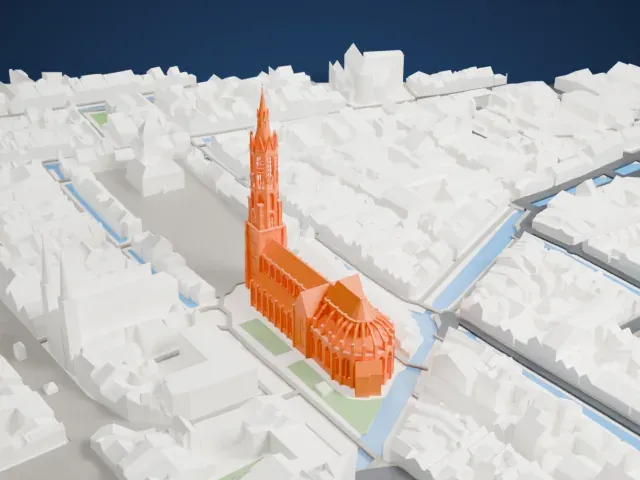 Nieuwe Kerk (Delft) model, East view
