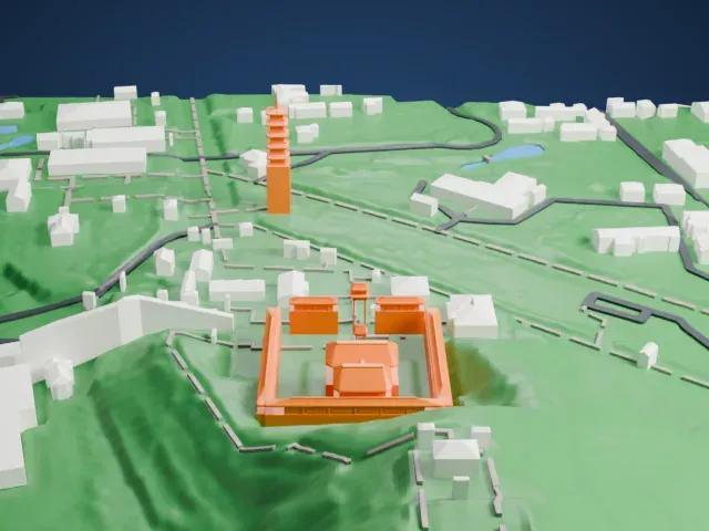 Nikko Toshogu model, North view