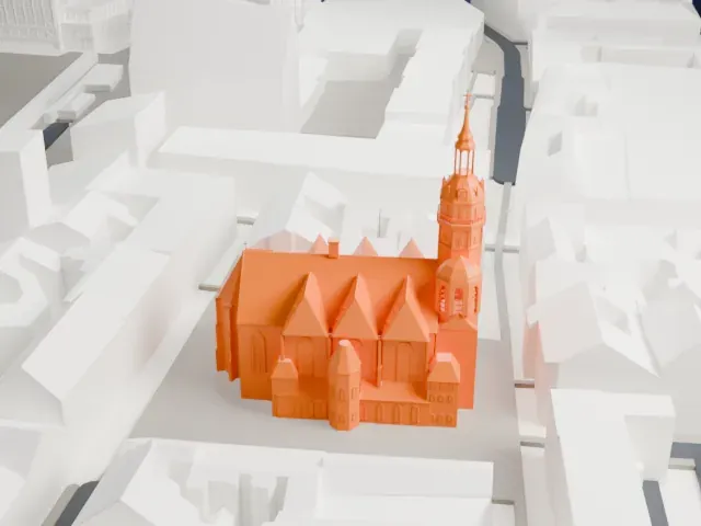 St. Nicholas Church, Leipzig model, North view
