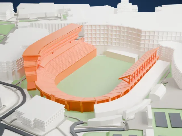 Nippert Stadium model, South view