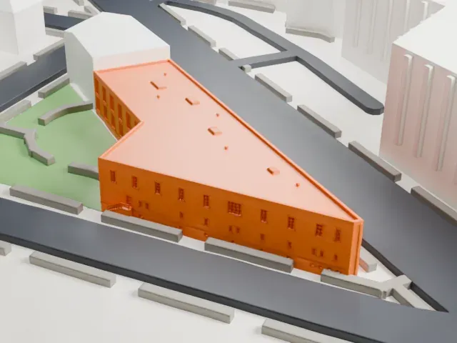 Noguchi Museum model, East view