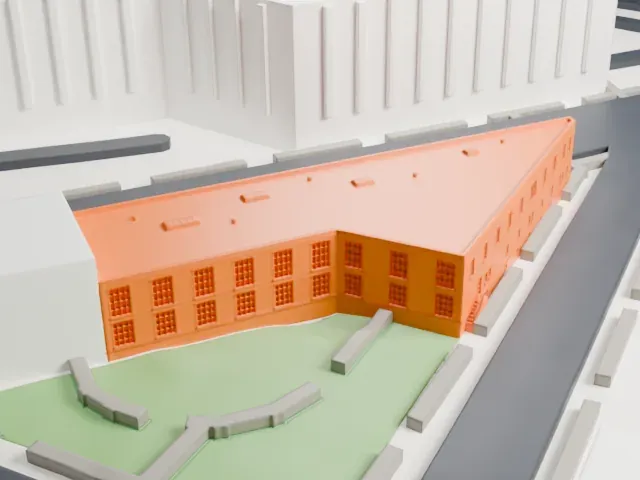 Noguchi Museum model, South view