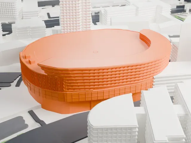 Nokia Arena (Tampere) model, East view