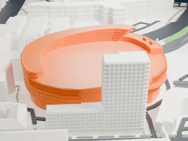 Nokia Arena (Tampere) model, West view